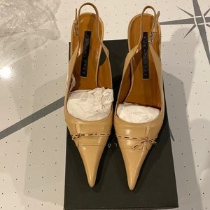 Pita Lopez Taupe pointed toe heels Sz 39 1/2 (9.5)